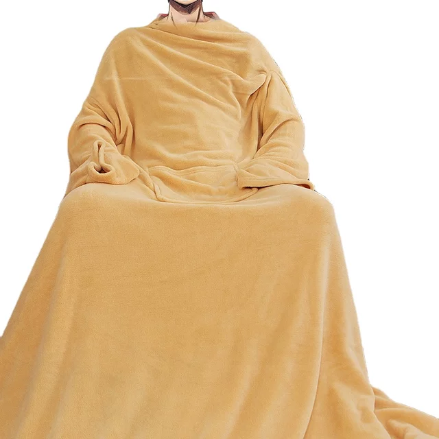 TV Blanket with sleeves and front pocket