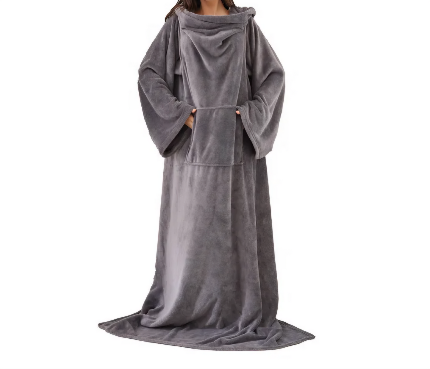 TV Blanket with sleeves and front pocket