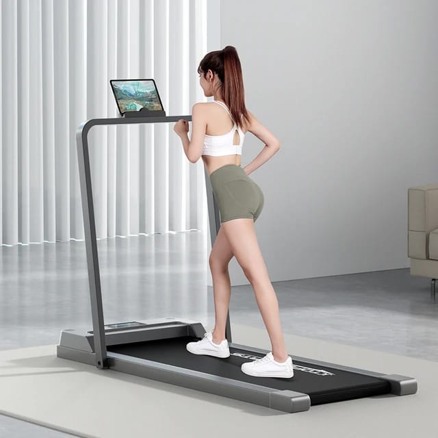 6 speed walking pad with foldable handle bars and remote control
