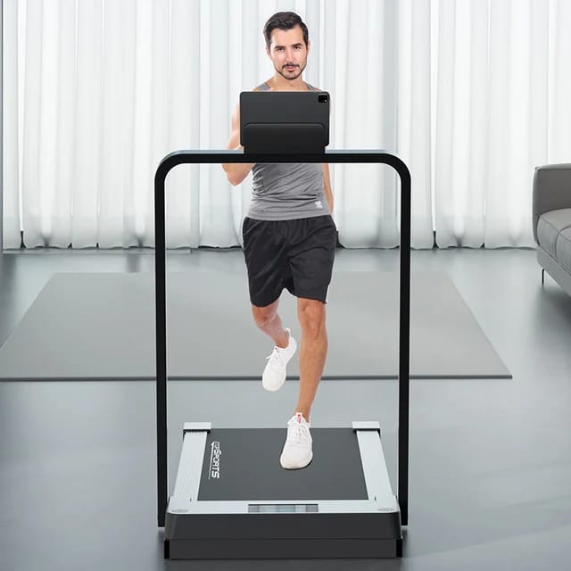6 speed walking pad with foldable handle bars and remote control