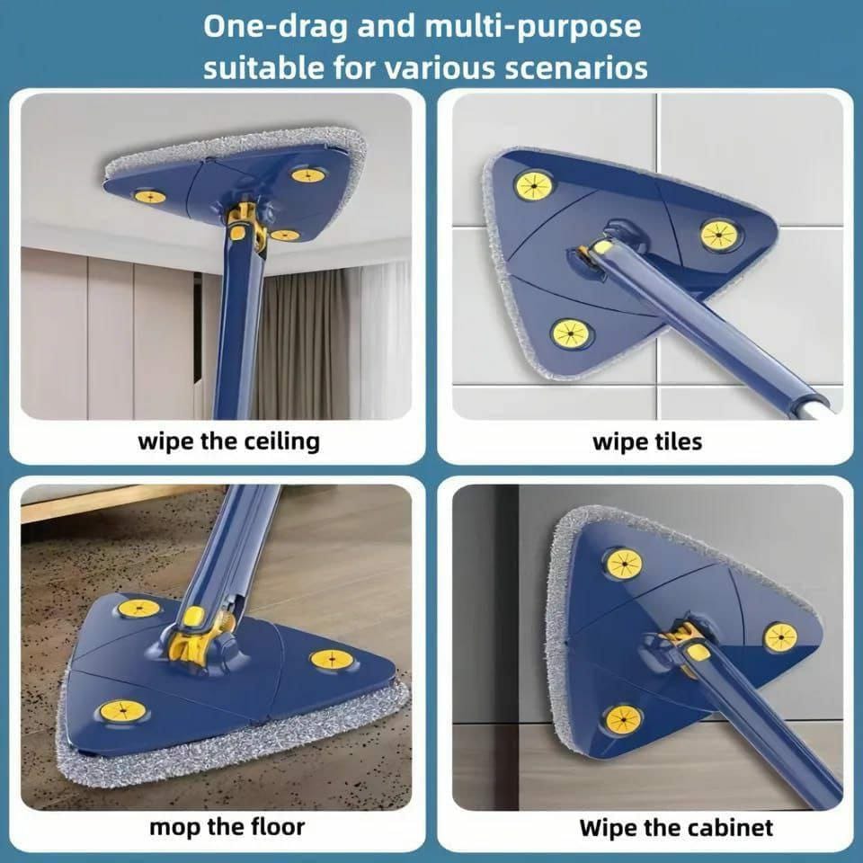 Adjustable cleaning squeeze mop rotatable 360