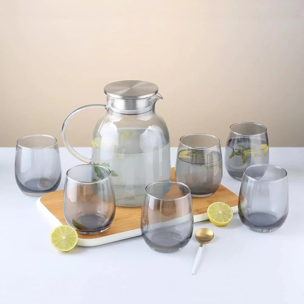 7pc water /juice/milkshake glass set