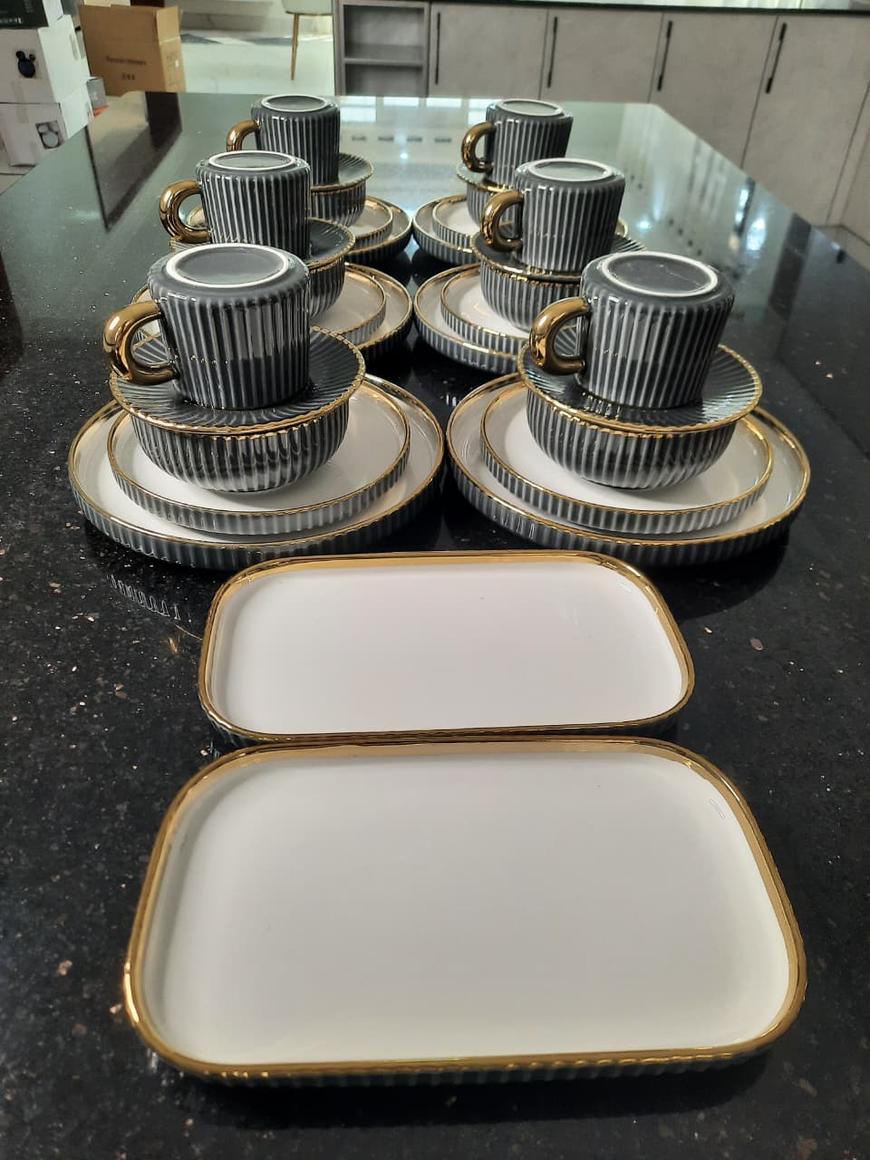 Elegant european porcelain dinner set 32pcs