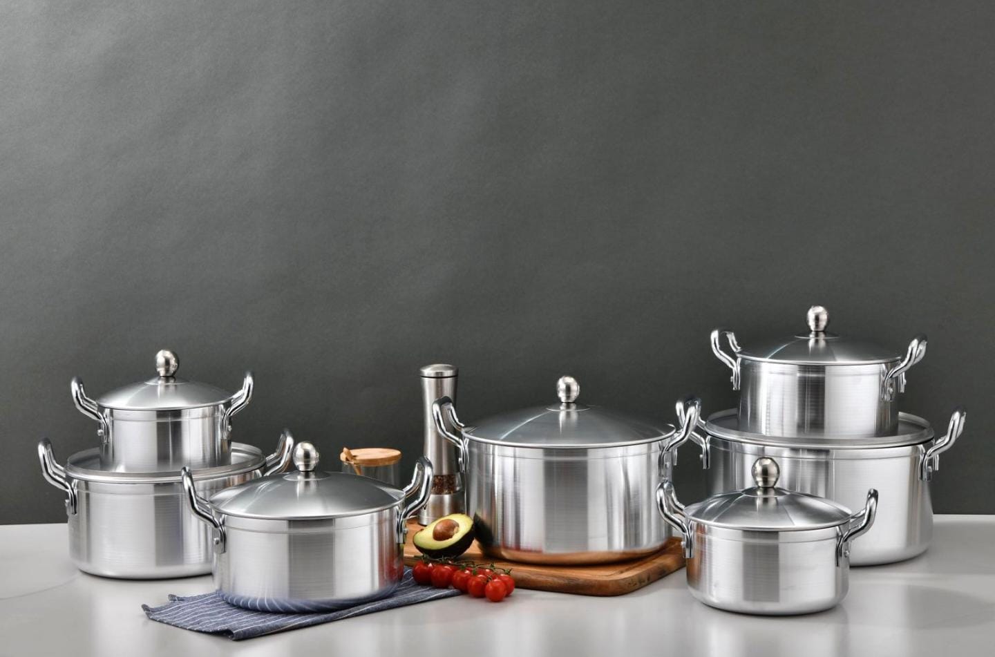 14pcs Aluminium Tornado Cooking Pots