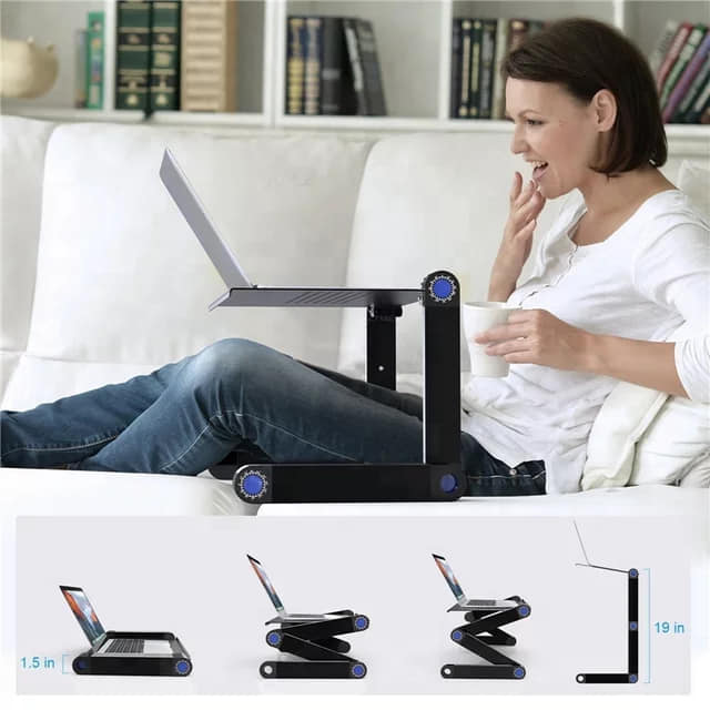 Adjustable Laptop Stand with cooling fan and mouse pad