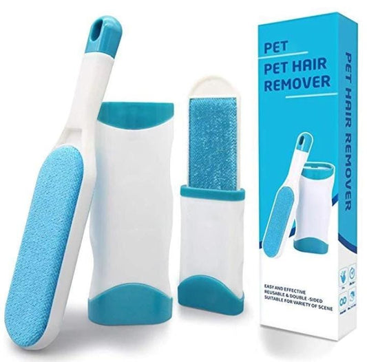 Reusable Pet Fur remover with self cleaning base
