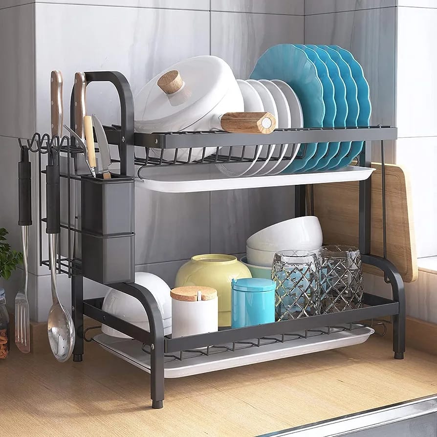 42cm Heavy Duty 2-tier Dish Rack – Dasheki Home: Home and Garden