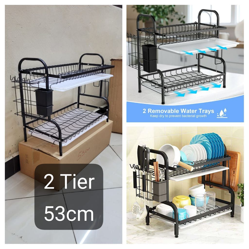 52cm Heavy Duty 2-tier Dish Rack