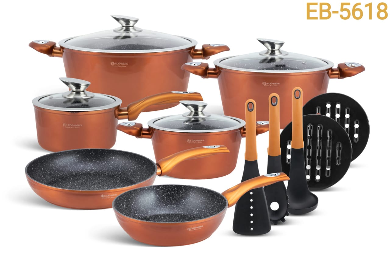 15pcs Edenberg Non-stick Cookware Set