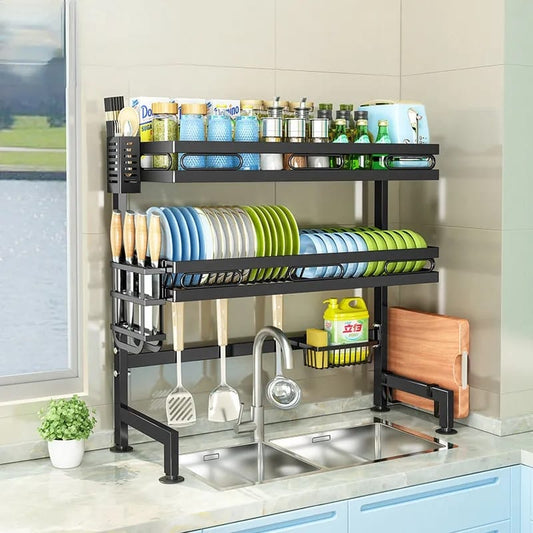 Heavy duty detachable 85cm double over the sink dishrack