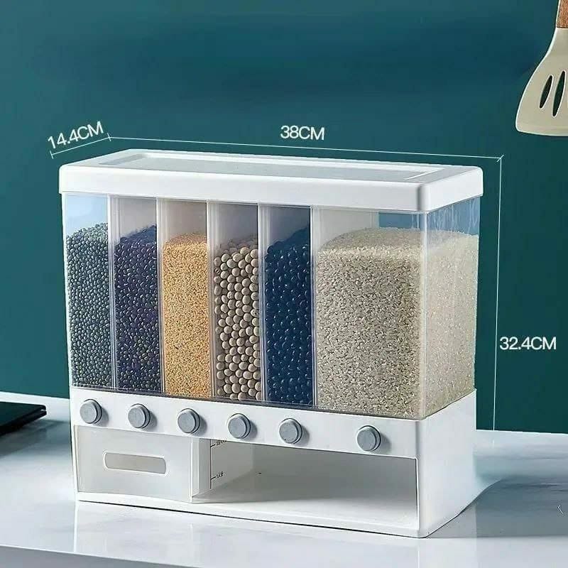 6 compartment cereals dispenser