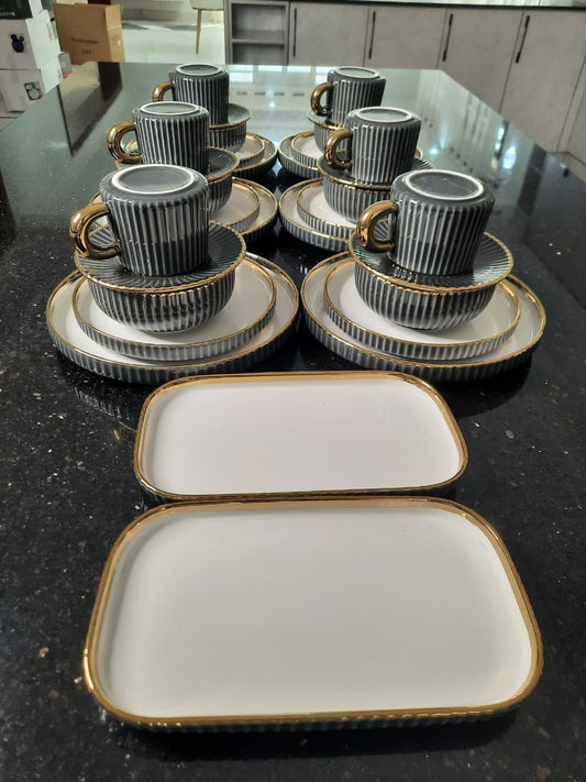 Elegant european porcelain dinner set 32pcs