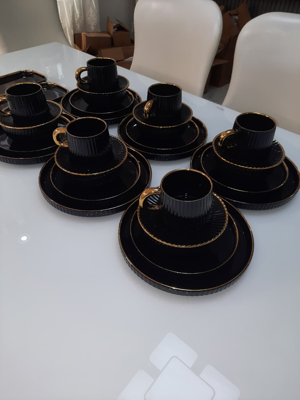Elegant european porcelain dinner set 32pcs