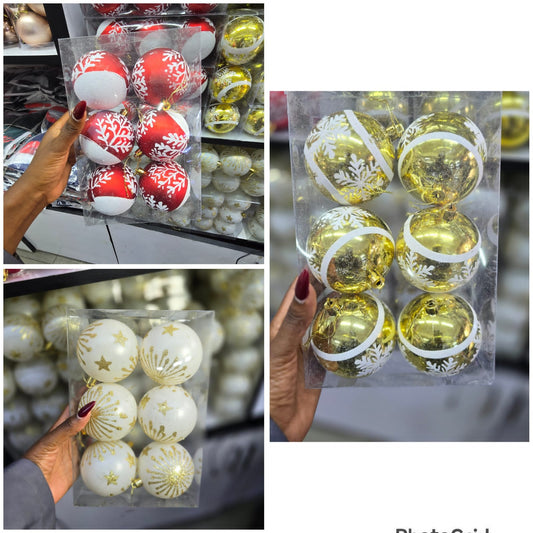 6pcs set christmas ball