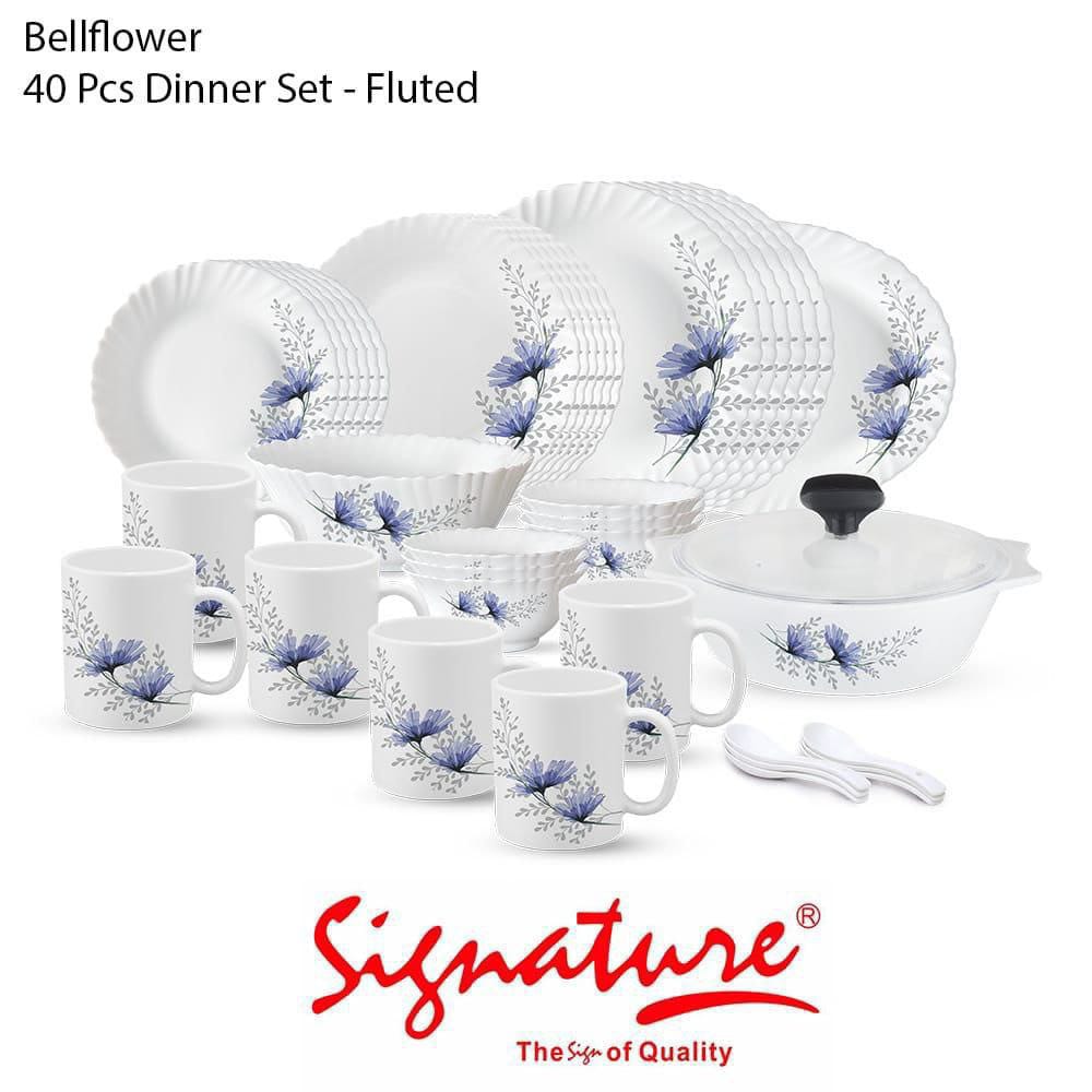 signature 40pcs glass dinner set
