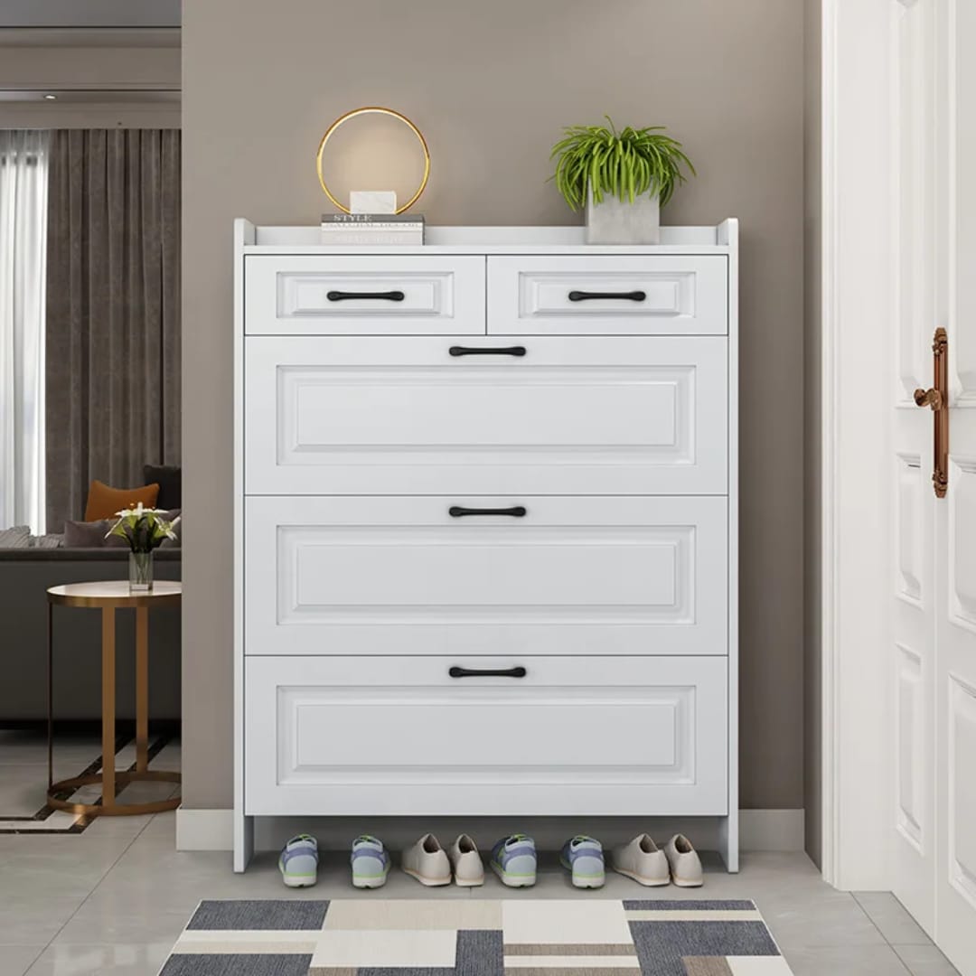 Bucket flip shoe cabinet/rack