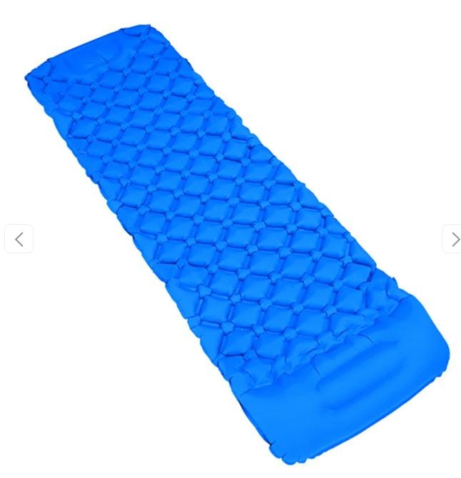 Foot inflating sleeping mat