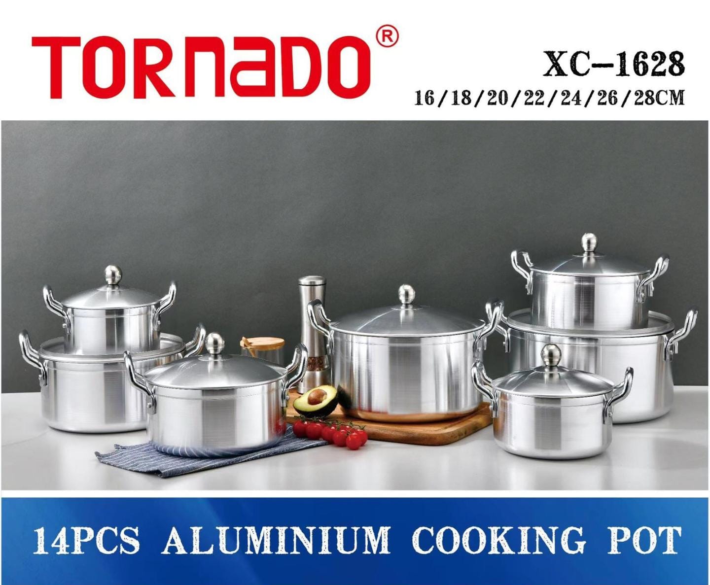 14pcs Aluminium Tornado Cooking Pots