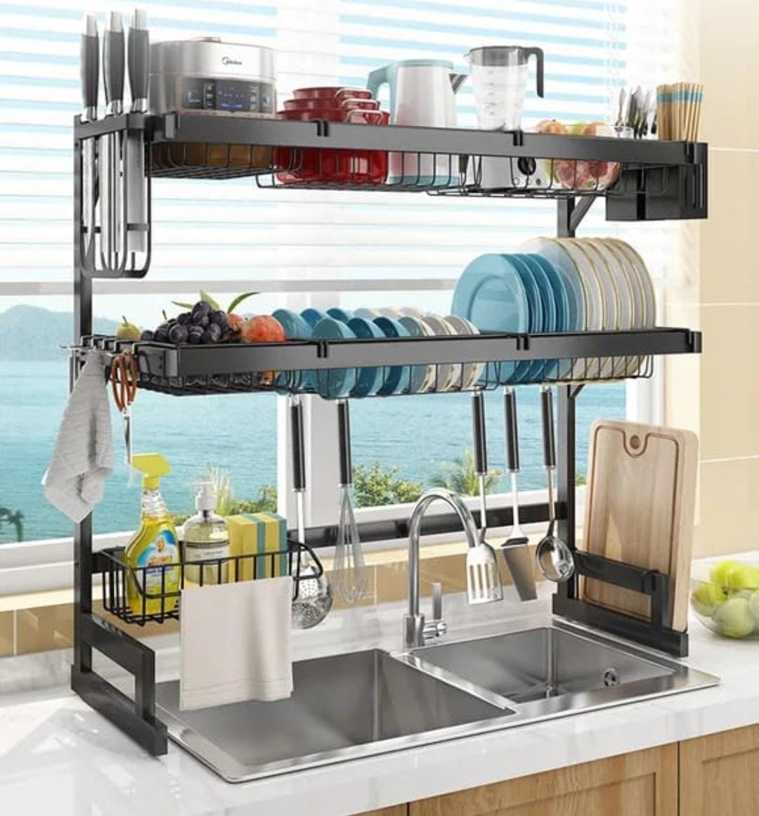 95cm Detachable Double Dish Rack