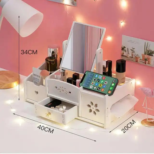 Jewellery Organizer with Table Mirror