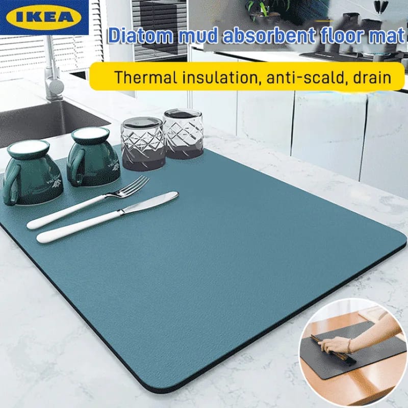 Super Absorbent Nonslip Drain Dish Drying Mat