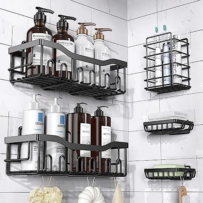 5pcs Set Shower Caddy Shelf