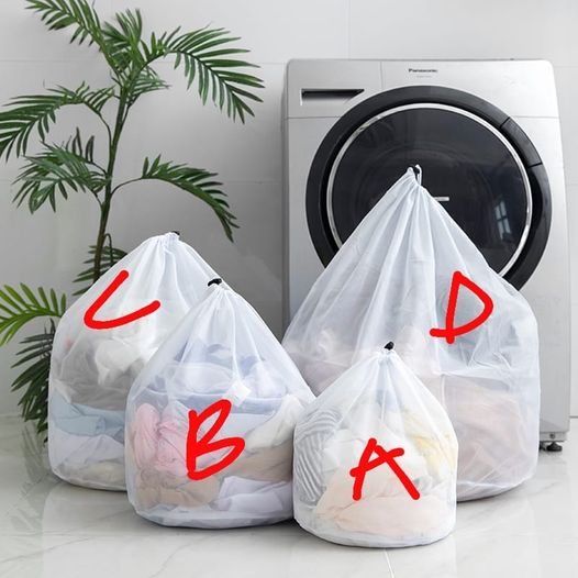 4pcs Drawstring Mesh Laundry Bags